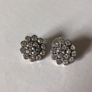 Large Flower Silver Studs
